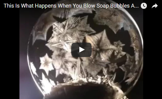 This Is What Happens When You Blow Soap Bubbles At Freezing Temperature