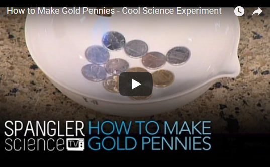 How to Make Gold Pennies – Cool Science Experiment – Steve Spangler